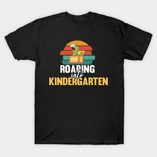 Kindergarten Students Back To School Dinosaur T-Shirt by FamiLane